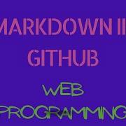 Markdown In GitHub