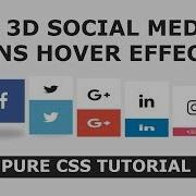 CSS 3D Social Media Icon With Cool Hover Effects How To Use FontAwesome