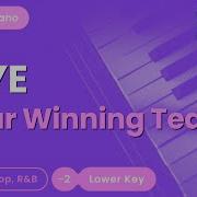 RAYE Oscar Winning Tears Lower Key Piano Karaoke