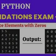Replace Elements With Zeros Foundations Exam 4 Python CCBP 4 0