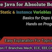 What Are Static And Instance Variables Part 10 What Are Functions In Java Java Coding