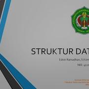 Pertemuan 1 Struktur Data Pengantar Informatika UNJANI