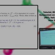 ISIT 2018 Jeffrey Bilmes And Amin Karbasi Submodularity In Information And Data Science