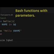 Bash Functions With Parameters