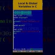 Local And Global Variables In C Part 126 C Programming Ytshorts Youtubeshorts