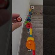Staircase Marble Run DESTROYS Dominoes