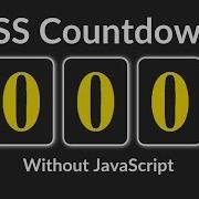 Pure HTML CSS Number COUNTDOWN CSS Animation Effects No JavaScript Webdesign Tutorial