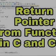 Return Pointer From Function In C And CPP Return Pointer C