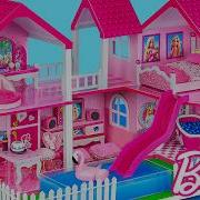 Build AMAZING Barbie Doll House With Princess Bedroom Kitchen Playset Pool DIY Miniature House