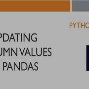 8 Python Pandas Updating Column Values In Pandas