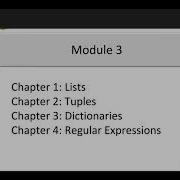 Python Module 3 Chapter 1
