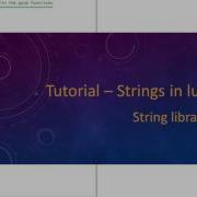 Tutorial For Strings In Lua Programming Language