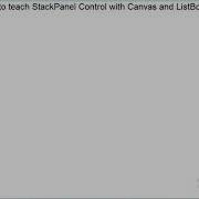 WPF StackPanel Control