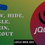 10 JQuery Common Methods Like Show Hide FadeIn FadeOut Toggle Css AddClass RemoveClass
