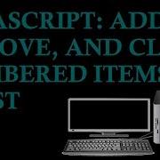 JavaScript Add Remove And Clear Numbered Items In A List