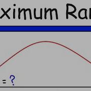 Projectile Motion Maximum Range Angle Physics Calculus