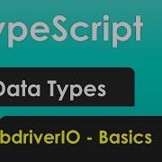 Typescript Data Types Basics For WebdriverIO