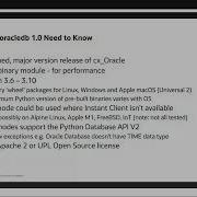 The Latest And Greatest Python DB API For Oracle Database By Christopher Jones