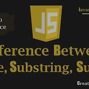 Difference Between Slice Substring And Substr Method Javascript Javascript Tutorial