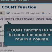 MySQL Tutorial Count Function