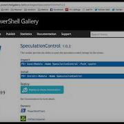 Install And Use Speculation Control PowerShell Module
