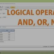 Oracle Tutorial Logical Operator AND OR NOT Operators