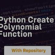 Python Create Polynomial Function