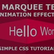 Pure CSS 3D Marquee Text Animation Effects Simple Html CSS Tutorial