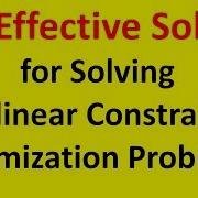 An Effective Solver For Solving Nonlinear Constrained Optimization Problems