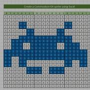 Commodore 64 Creating Sprites Using Excel