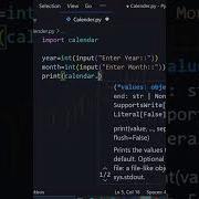 Python Program To Print A Calendar Of The Specified Month And Year Shorts Coding Programming