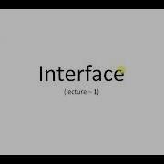 Java Interfaces Part 1
