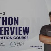 L2 Python Interview Preparation Course Vamsi Bheemreddy GeeksforGeeks Python