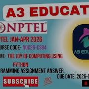 NPTEL The Joy Of Computing Using Python Week 2 Programming Assignment Answers Noc26 Cs84