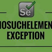 Selenim NoSuchElementException