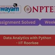 Data Analytics With Python Week 2 NPTEL ANSWERS 2026 Nptel Nptel2026 Myswayam