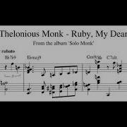 Thelonious Monk Ruby My Dear Piano Transcription Sheet Music In Description
