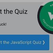 JavaScript Quiz Test Answer In W3school
