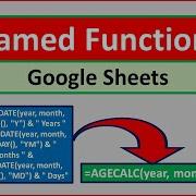 Named Functions In Google Sheets