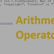 Basic Operators In Python Arithmetic Operator Python Tutorials