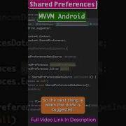 Using Shared Preferences In MVVM Architecture In 60 Sec
