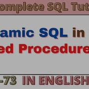73 Dynamic SQL In Stored Procedure SQL Full Course By Pandey Guruji Complex Query Based Questions