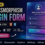 Glassmorphism Login Form Built Using HTML CSS Fully Responsive No JavaScript
