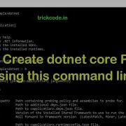 1 How To Create NET Core Project Using This Command Line Create Projects With The Command Line