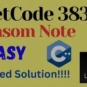 LeetCode 383 Ransom Note EASY C JAVA Detailed Solution