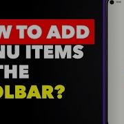 Adding Menu Items To The Toolbar In Java Android
