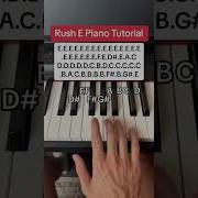 Rush E Piano Tutorial With Note Names Easy