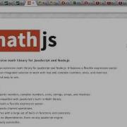 Math Js Overview