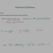 Identify Parametric Surface By Removing Parameter