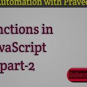 Functions In JavaScript Part2